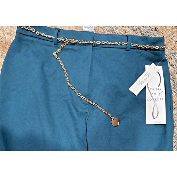 Zac & Rachel Figure Defining Pants M Teal NWT - Picture 2 of 10